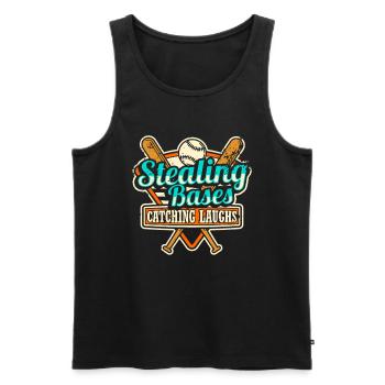 Baseball Catcher Baseball Player Pitcher - Men's Premium Organic Tank Top - black - Front - Michal (187cm)