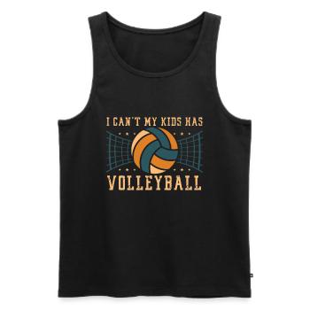 Volleyball Maman Volleyball Maman - Débardeur bio Premium Homme - noir - Devant - Michal (187cm)