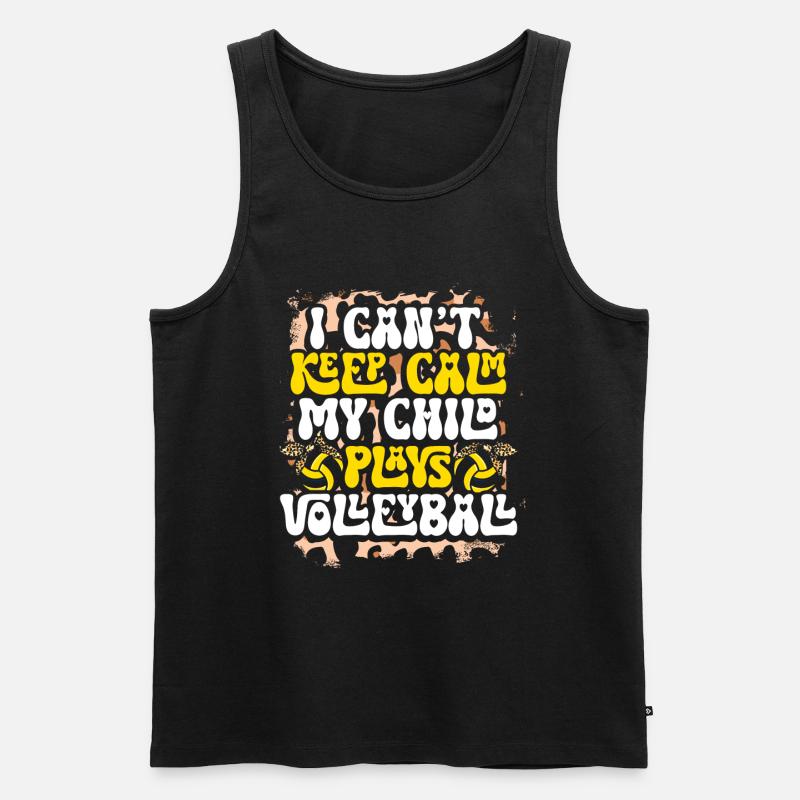 Volleyball Mutter Volleyball Mutter - Männer Premium Bio Tank Top - Schwarz