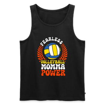 Volleyball Maman Volleyball Maman - Débardeur bio Premium Homme - noir - Devant - Michal (187cm)