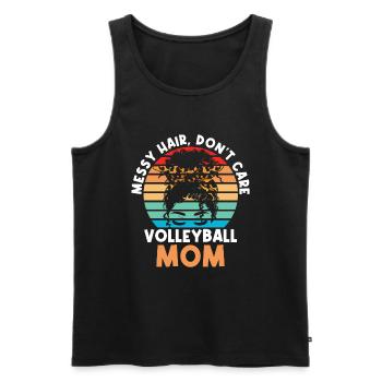 Volleyball Maman Volleyball Maman - Débardeur bio Premium Homme - noir - Devant - Michal (187cm)