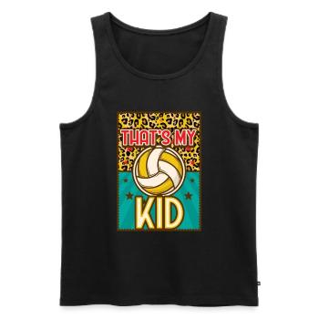 Volleyball Maman Volleyball Maman - Débardeur bio Premium Homme - noir - Devant - Michal (187cm)