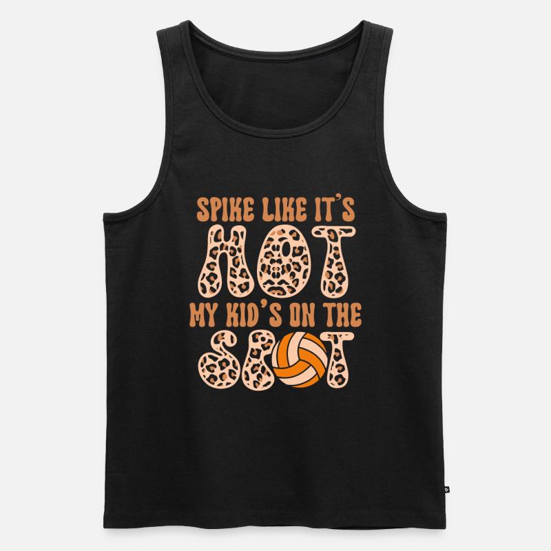 Volleyball Mutter Volleyball Mutter - Männer Premium Bio Tank Top - Schwarz