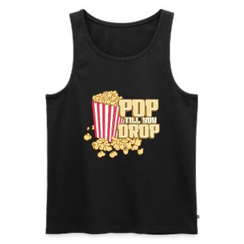 Popcorn Lover Cinema Movie Snack - Débardeur bio Premium Homme - noir - Devant - Michal (187cm)