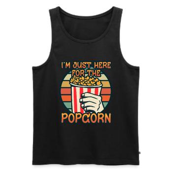 Popcorn Lover Cinema Movie Snack - Débardeur bio Premium Homme - noir - Devant - Michal (187cm)