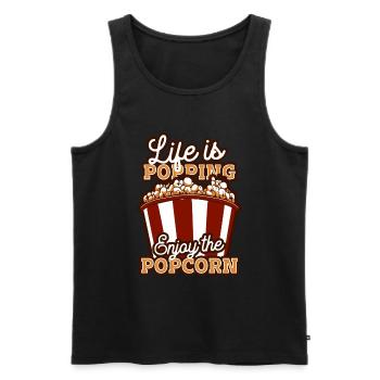 Popcorn Lover Cinema Movie Snack - Débardeur bio Premium Homme - noir - Devant - Michal (187cm)