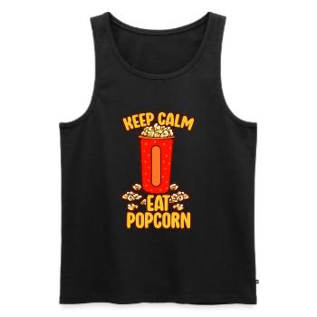 Popcorn Lover Cinema Movie Snack - Débardeur bio Premium Homme - noir - Devant - Michal (187cm)