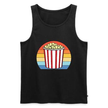 Popcorn Lover Cinema Movie Snack - Débardeur bio Premium Homme - noir - Devant - Michal (187cm)