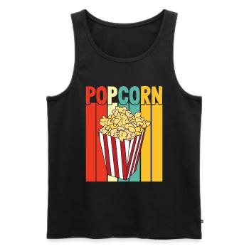 Popcorn Lover Cinema Movie Snack - Débardeur bio Premium Homme - noir - Devant - Michal (187cm)