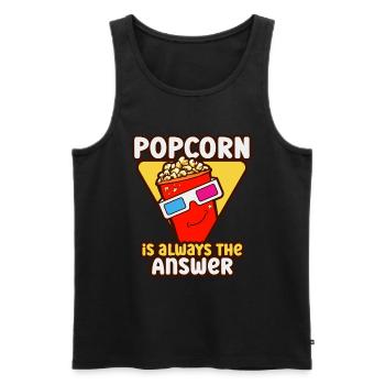 Popcorn Lover Cinema Movie Snack - Débardeur bio Premium Homme - noir - Devant - Michal (187cm)