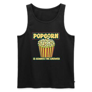 Popcorn Lover Cinema Movie Snack - Débardeur bio Premium Homme - noir - Devant - Michal (187cm)