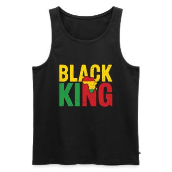 Schwarze Geschichte Monat Juneteenth Afroamerikane - Männer Premium Bio Tank Top - Schwarz - Vorne - Michal (187cm)