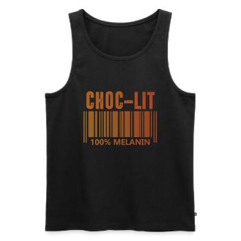 Mois de l’histoire des Noirs Juneteenth Afro-Américain - Débardeur bio Premium Homme - noir - Devant - Michal (187cm)