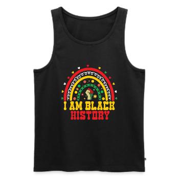 Schwarze Geschichte Monat Juneteenth Afroamerikane - Männer Premium Bio Tank Top - Schwarz - Vorne - Michal (187cm)