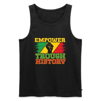 Schwarze Geschichte Monat Juneteenth Afroamerikane - Männer Premium Bio Tank Top - Schwarz - Vorne - Michal (187cm)