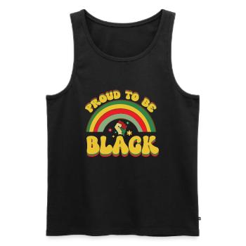 Schwarze Geschichte Monat Juneteenth Afroamerikane - Männer Premium Bio Tank Top - Schwarz - Vorne - Michal (187cm)