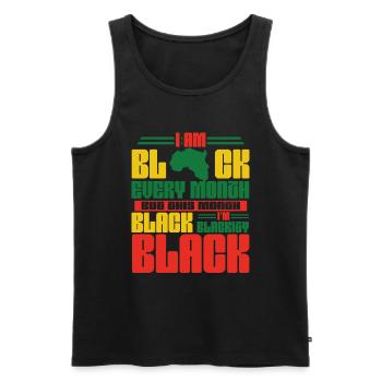Schwarze Geschichte Monat Juneteenth Afroamerikane - Männer Premium Bio Tank Top - Schwarz - Vorne - Michal (187cm)