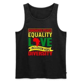 Schwarze Geschichte Monat Juneteenth Afroamerikane - Männer Premium Bio Tank Top - Schwarz - Vorne - Michal (187cm)