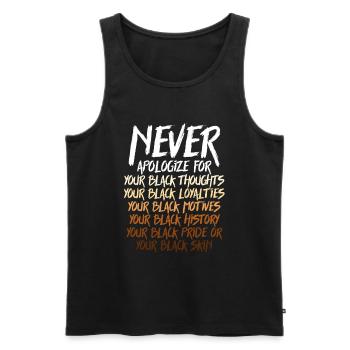 Schwarze Geschichte Monat Juneteenth Afroamerikane - Männer Premium Bio Tank Top - Schwarz - Vorne - Michal (187cm)