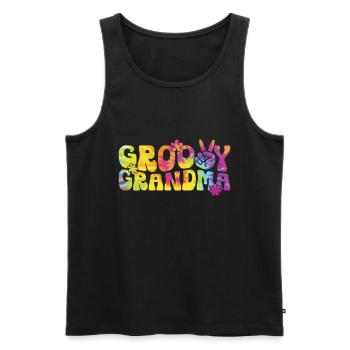 Groovy Mutter Passende Familie Am 1. Geburtstag - Männer Premium Bio Tank Top - Schwarz - Vorne - AI Model Male 178 light (178cm)