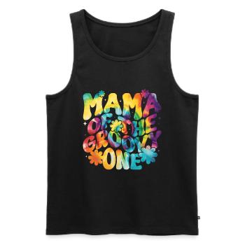 Groovy Mutter Passende Familie Am 1. Geburtstag - Männer Premium Bio Tank Top - Schwarz - Vorne - AI Model Male 178 light (178cm)