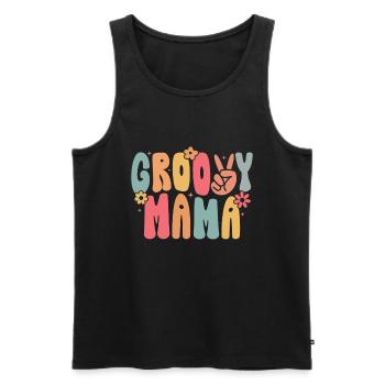 Groovy Mutter Passende Familie Am 1. Geburtstag - Männer Premium Bio Tank Top - Schwarz - Vorne - AI Model Male 178 light (178cm)