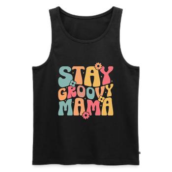 Groovy Mutter Passende Familie Am 1. Geburtstag - Männer Premium Bio Tank Top - Schwarz - Vorne - AI Model Male 178 light (178cm)