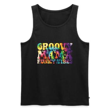 Groovy Mutter Passende Familie Am 1. Geburtstag - Männer Premium Bio Tank Top - Schwarz - Vorne - AI Model Male 178 light (178cm)