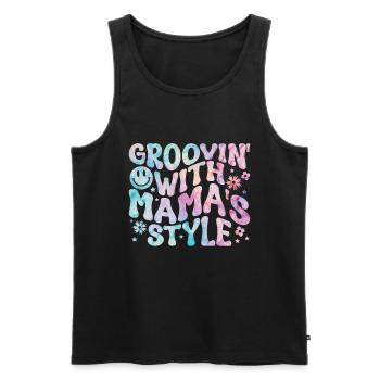 Groovy Mutter Passende Familie Am 1. Geburtstag - Männer Premium Bio Tank Top - Schwarz - Vorne - AI Model Male 178 light (178cm)