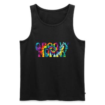 Groovy Mutter Passende Familie Am 1. Geburtstag - Männer Premium Bio Tank Top - Schwarz - Vorne - AI Model Male 178 light (178cm)