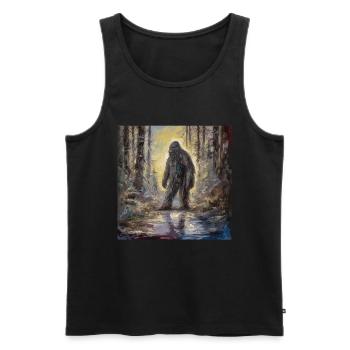Gemälde Kunst Sasquatch Funny Graphic Acts - Männer Premium Bio Tank Top - Schwarz - Vorne - Michal (187cm)