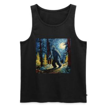 Gemälde Kunst Sasquatch Funny Graphic Acts - Männer Premium Bio Tank Top - Schwarz - Vorne - Michal (187cm)