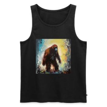 Gemälde Kunst Sasquatch Funny Graphic Acts - Männer Premium Bio Tank Top - Schwarz - Vorne - Michal (187cm)