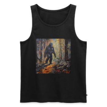 Gemälde Kunst Sasquatch Funny Graphic Acts - Männer Premium Bio Tank Top - Schwarz - Vorne - Michal (187cm)