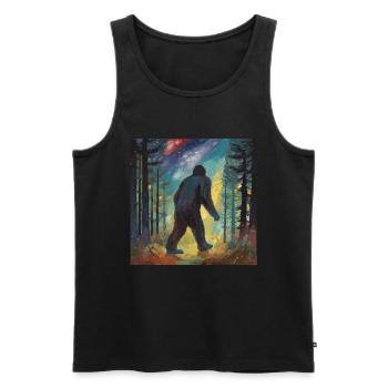 Gemälde Kunst Sasquatch Funny Graphic Acts - Männer Premium Bio Tank Top - Schwarz - Vorne - Michal (187cm)