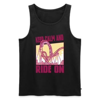 Roller Coaster Amusement Park Roller Coaster Ride - Men's Premium Organic Tank Top - black - Front - Michal (187cm)