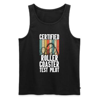 Roller Coaster Amusement Park Roller Coaster Ride - Men's Premium Organic Tank Top - black - Front - Michal (187cm)