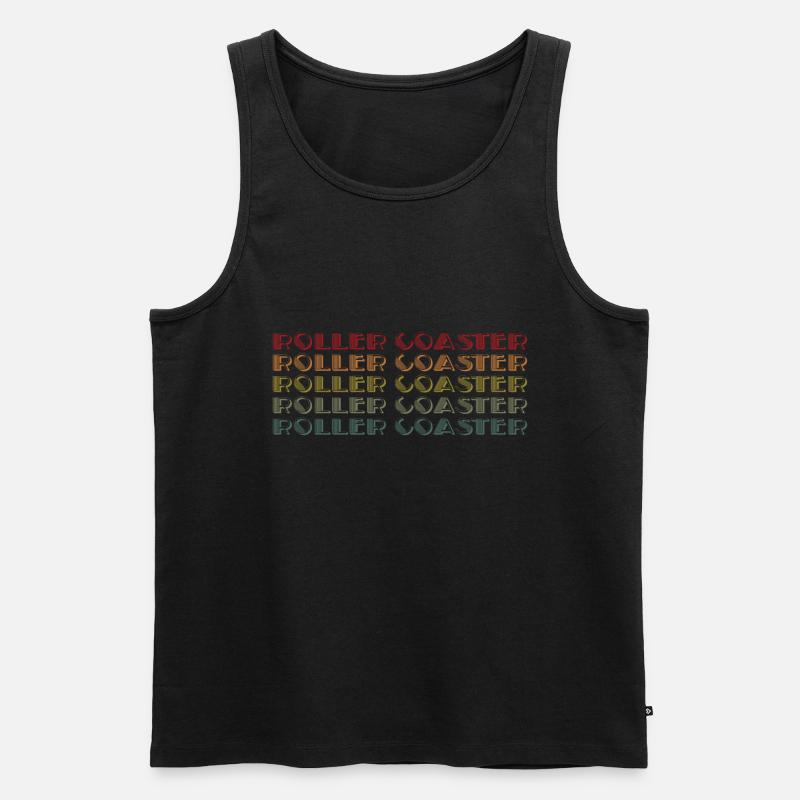 Achterbahnvergnügungspark Achterbahnfahrt - Männer Premium Bio Tank Top - Schwarz