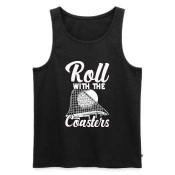 Roller Coaster Amusement Park Roller Coaster Ride - Men's Premium Organic Tank Top - black - Front - Michal (187cm)