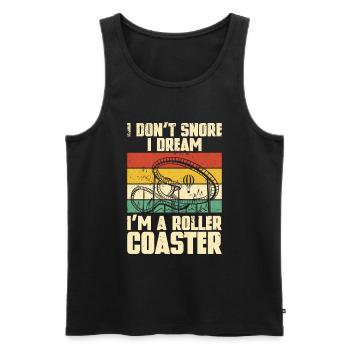 Roller Coaster Amusement Park Roller Coaster Ride - Men's Premium Organic Tank Top - black - Front - Michal (187cm)