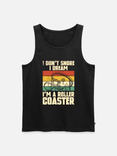 Achterbahnvergnügungspark Achterbahnfahrt - Männer Premium Bio Tank Top - Schwarz