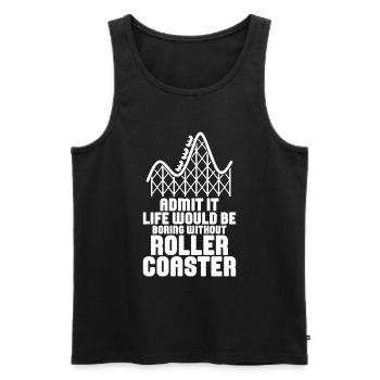 Roller Coaster Amusement Park Roller Coaster Ride - Men's Premium Organic Tank Top - black - Front - Michal (187cm)