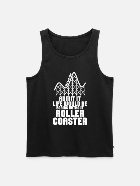 Achterbahnvergnügungspark Achterbahnfahrt - Männer Premium Bio Tank Top - Schwarz