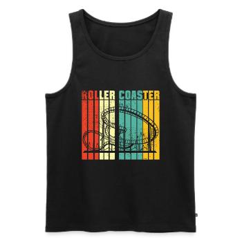 Roller Coaster Amusement Park Roller Coaster Ride - Men's Premium Organic Tank Top - black - Front - Michal (187cm)