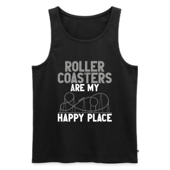 Roller Coaster Amusement Park Roller Coaster Ride - Men's Premium Organic Tank Top - black - Front - Michal (187cm)