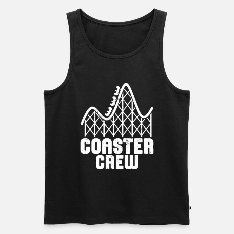 Achterbahnvergnügungspark Achterbahnfahrt - Männer Premium Bio Tank Top - Schwarz