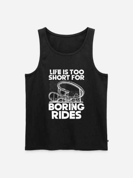 Achterbahnvergnügungspark Achterbahnfahrt - Männer Premium Bio Tank Top - Schwarz