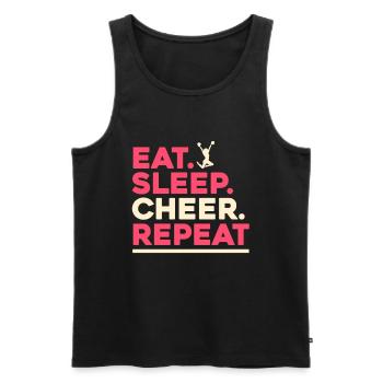 Pom-pom girl Cheerleading Jeunes - Débardeur bio Premium Homme - noir - Devant - AI Model Male 178 light (178cm)