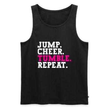 Pom-pom girl Cheerleading Jeunes - Débardeur bio Premium Homme - noir - Devant - AI Model Male 178 light (178cm)