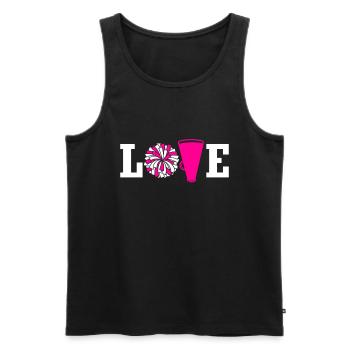 Pom-pom girl Cheerleading Jeunes - Débardeur bio Premium Homme - noir - Devant - AI Model Male 178 light (178cm)